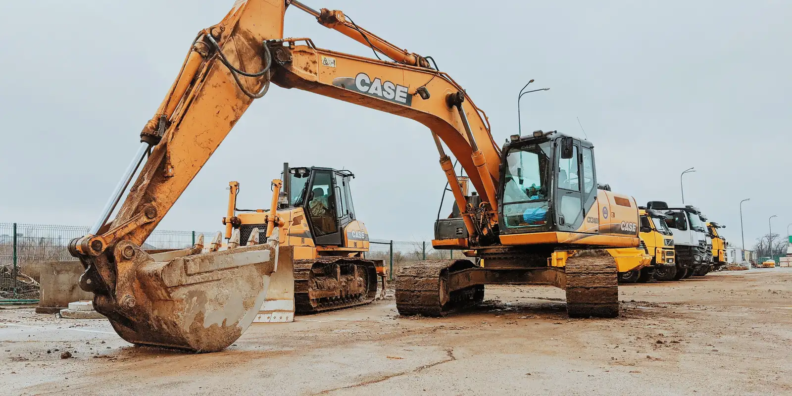 Excavation fleet equipment lineup in Jacksonville